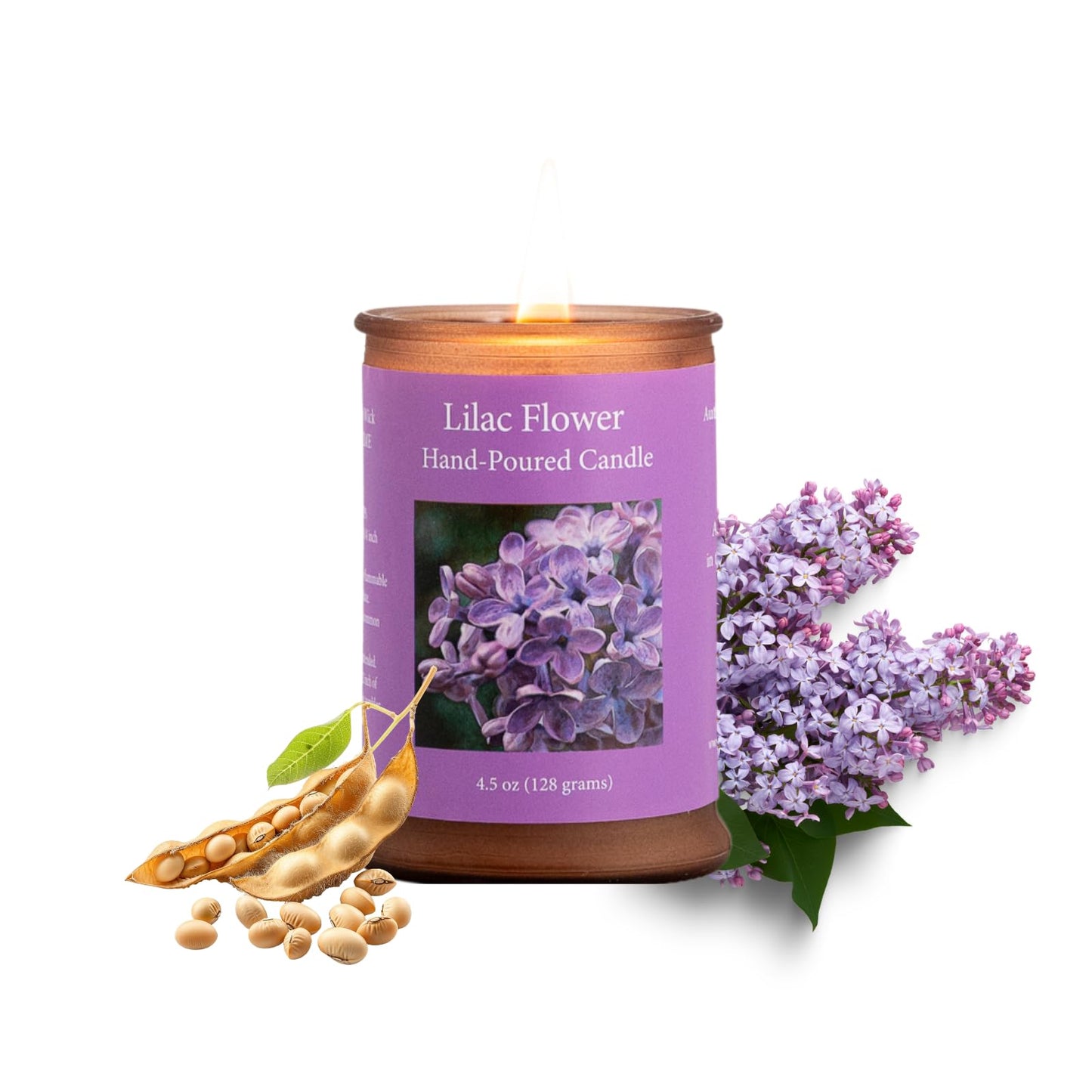 ADK Lilac Scented Candle – 4.5 oz Aromatherapy Candle, Hand-Poured in USA | Premium Soy Wax | Adirondack Fragrance Farm