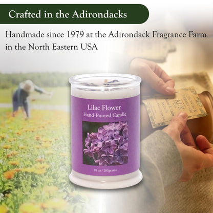 ADK Lilac Scented Candle – 4.5 oz Aromatherapy Candle, Hand-Poured in USA | Premium Soy Wax | Adirondack Fragrance Farm
