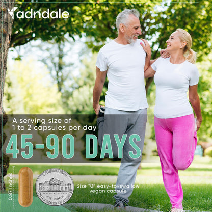 Adndale NAD Resveratrol Supplement – Liposomal NAD+ NMN Alternative 18-in-1 Fusion (90 Capsules)