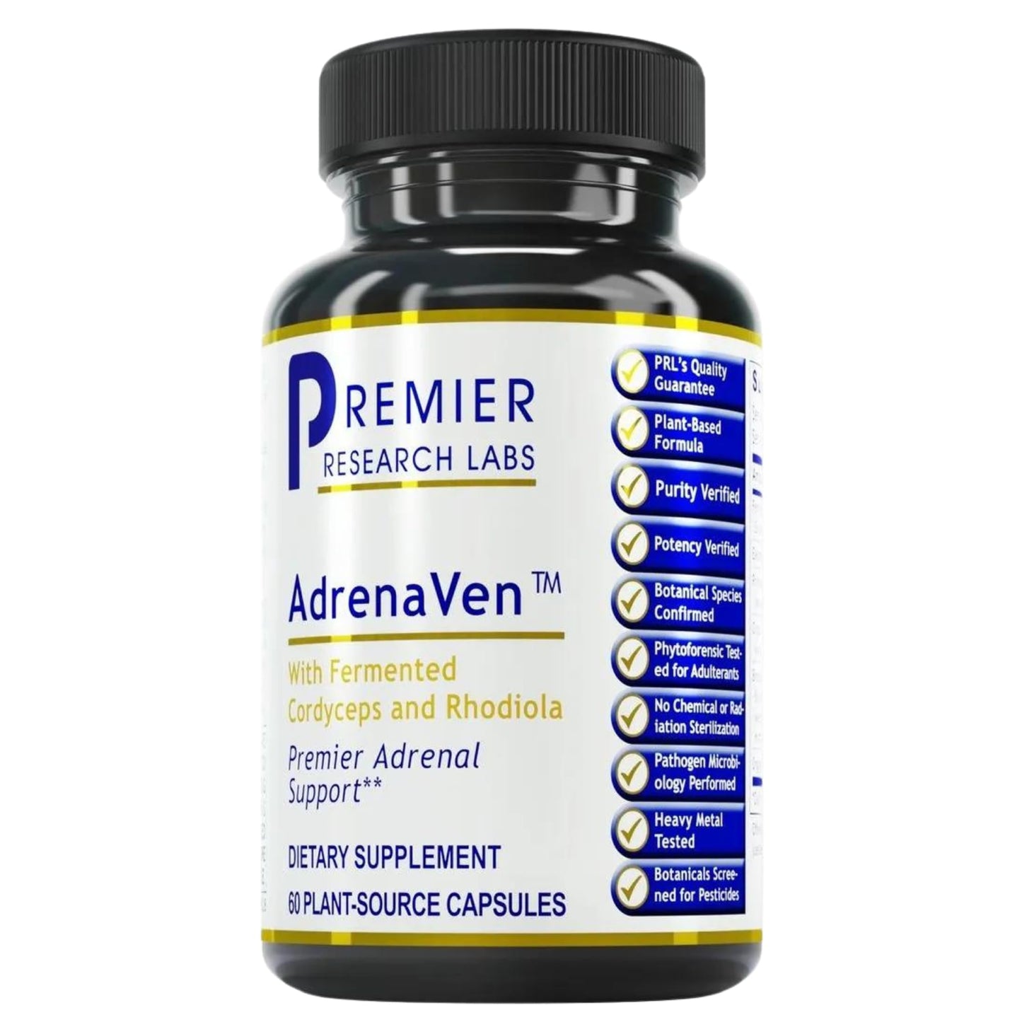Premier Research Labs AdrenaVen 30 Servings – Adrenal Health Supplement | Supports Adrenal Gland Health & Stress Response – Organic Adrenal Health – 60 Plant-Source Capsules