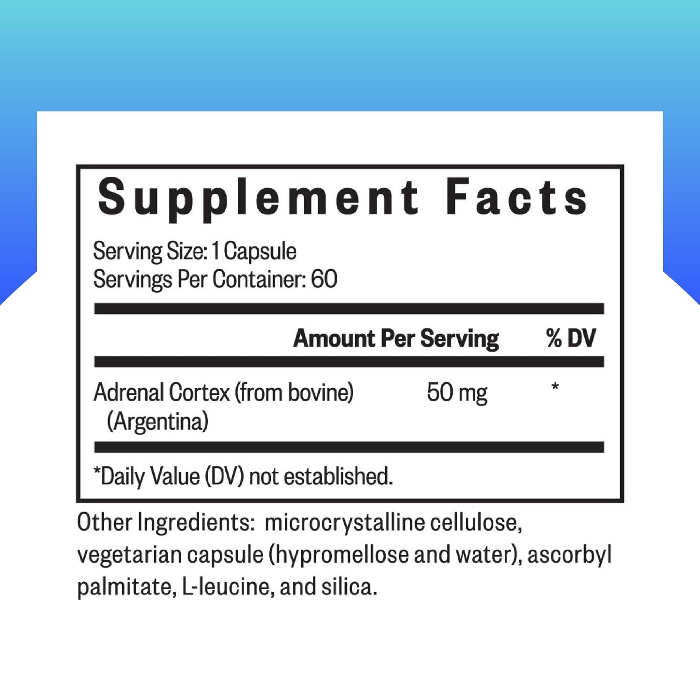 Seeking Health Adrenal Cortex — 50 mg Adrenal Support, 60 Caps | Gluten-Free & Dairy-Free