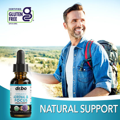 Adrenal Support Liquid Drops – Organic Adaptogens for Focus & Calm (1oz)