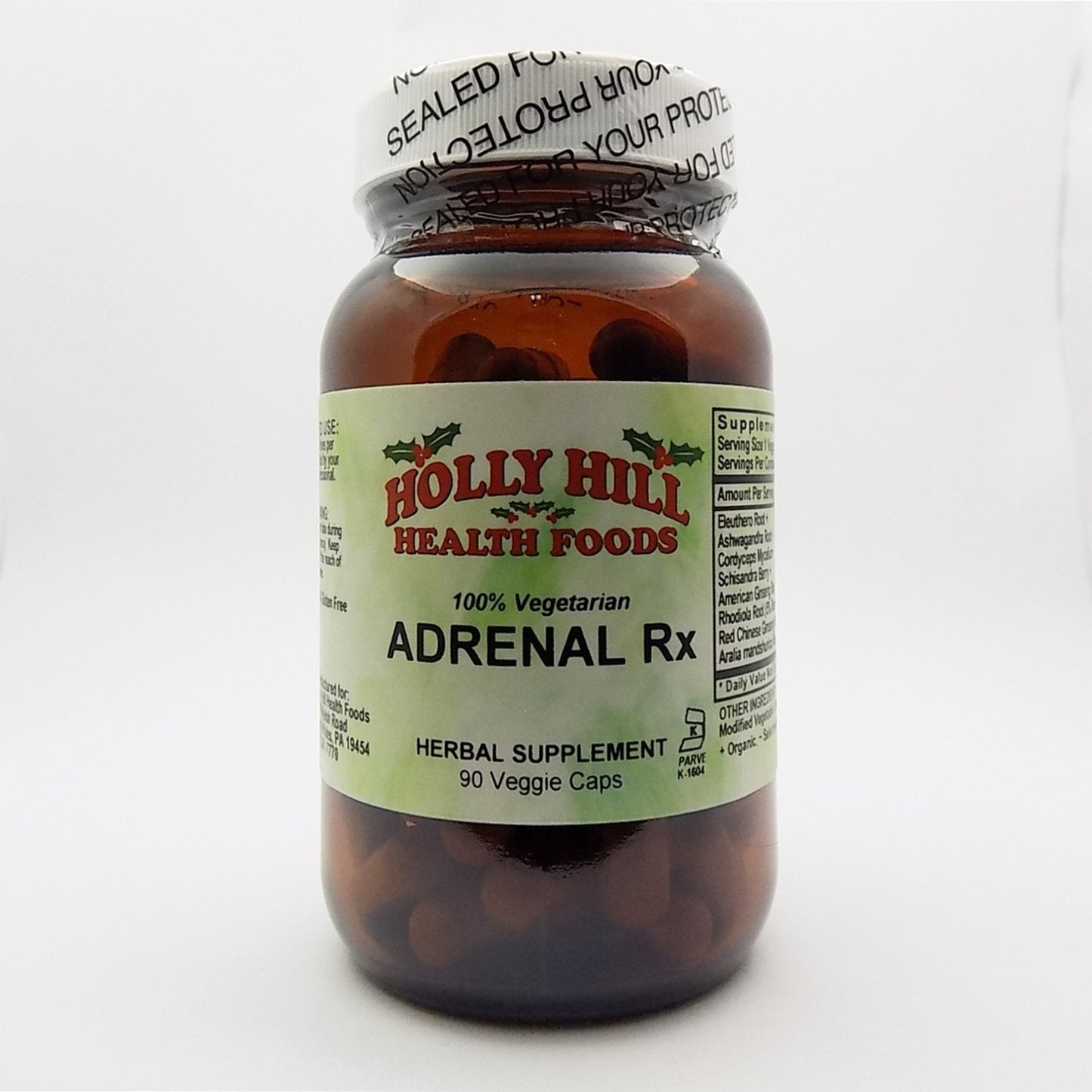 Holly Hill Health Foods: Adrenal Rx 100% Vegetarian, 90 Vegetarian Capsules