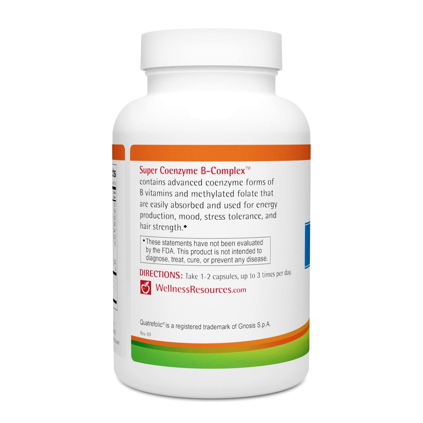 Wellness Resources Super Coenzyme B Complex - 90 Capsules | Hair Growth & Adrenal Support