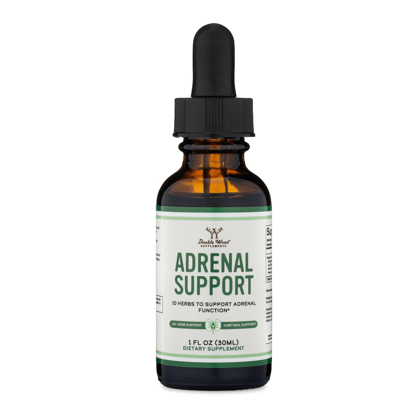 Adrenal Support Drops with 10 Organic Adaptogens - Adrenal Health | Double Wood