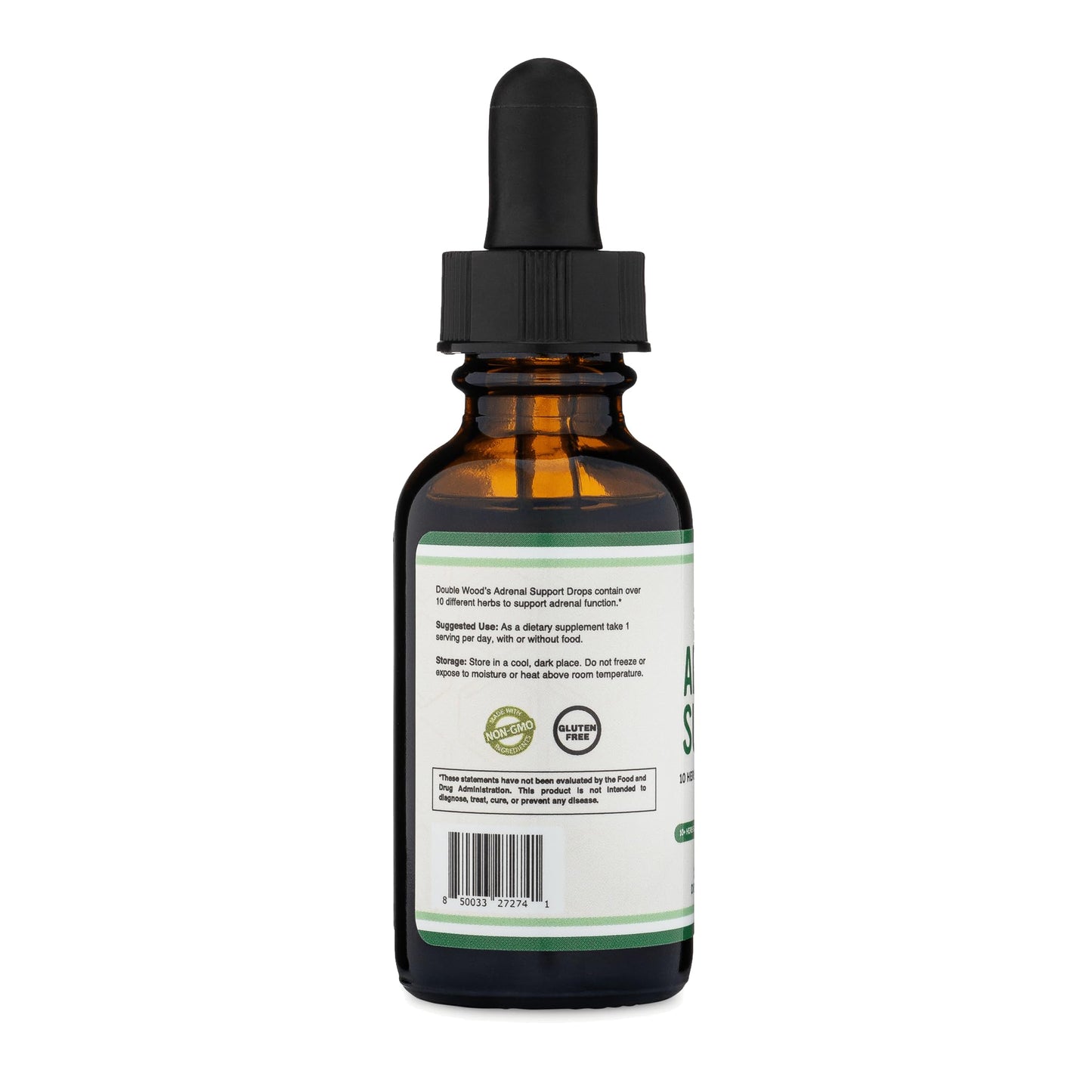 Adrenal Support Drops with 10 Organic Adaptogens - Adrenal Health | Double Wood