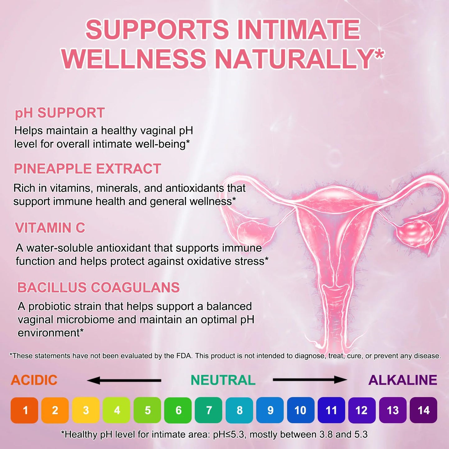 ADSBJUX Vaginal Probiotics Pineapple Gummies for Women – pH Balance