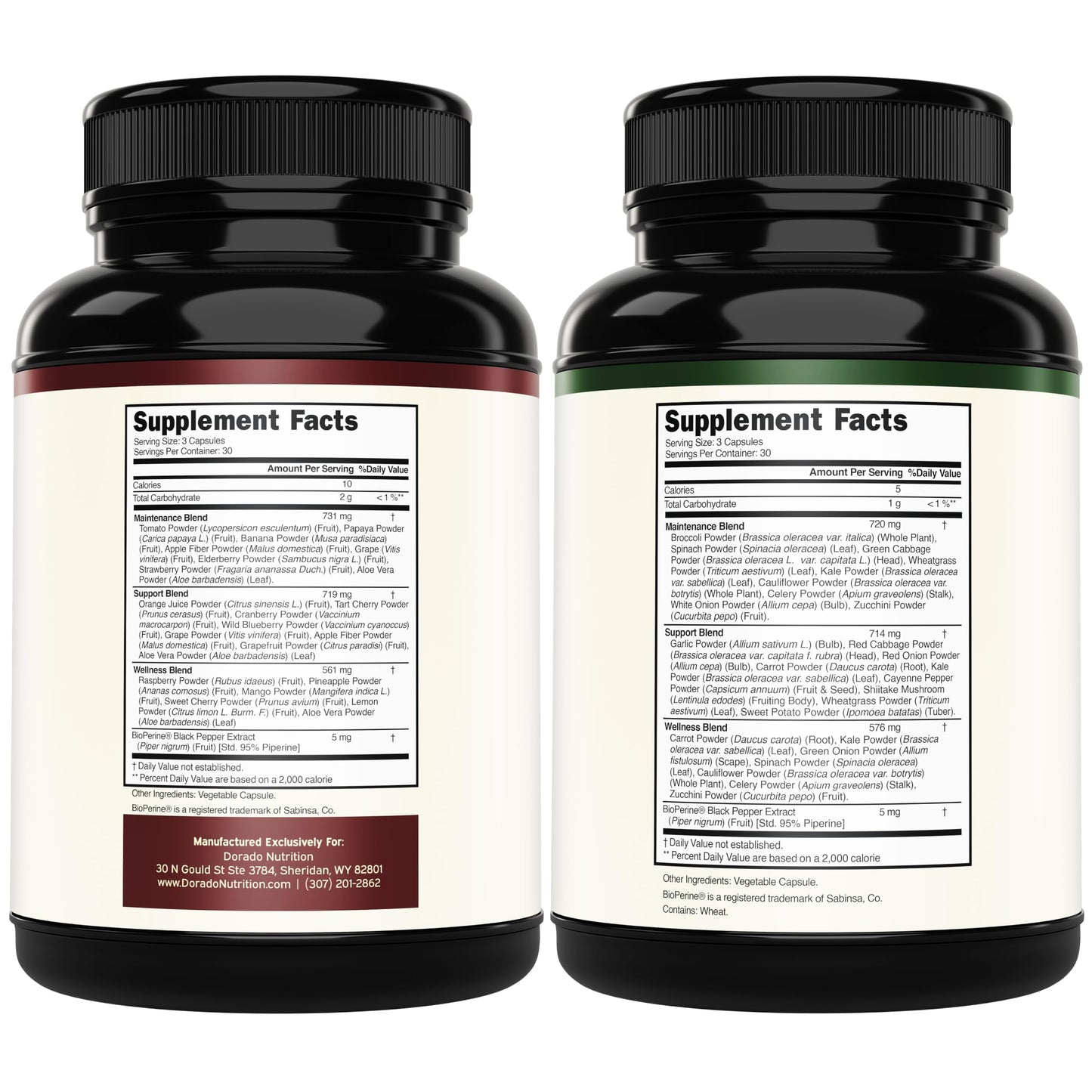 Fruit & Veggies Supplement (180 Capsules) – Non-GMO, Vegan, USA Made