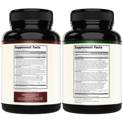 Fruit & Veggies Supplement (180 Capsules) – Non-GMO, Vegan, USA Made
