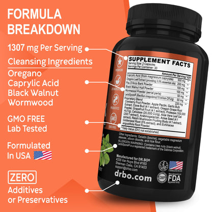 Candida Cleanse Detox for Women & Men | Probiotic Kit with Oregano & Caprylic Acid