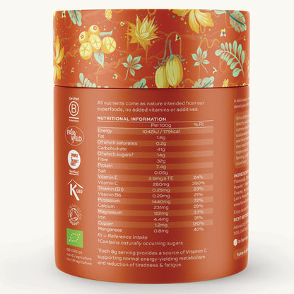Aduna Organic Energy Superfood Blend - 100% Natural Stir-In Powder (250g) | 10+ Superfoods