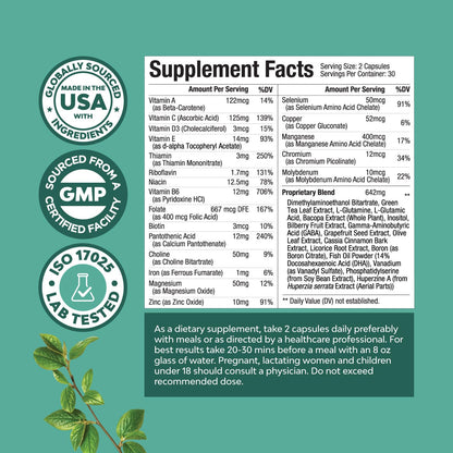 Advanced Brain Supplement for Memory and Focus | Nootropics for Adults