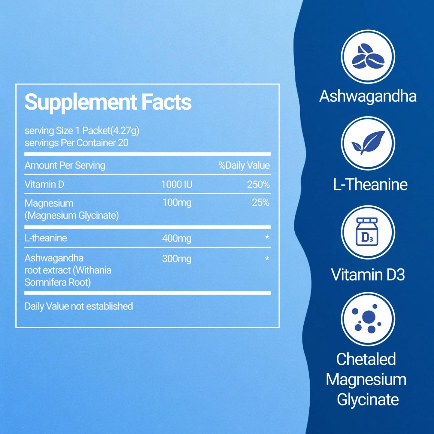 Advanced Calm Cortisol-Drinking Mix with Magnesium Glycinate & L-Theanine