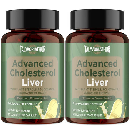 Talyvoriathor Advanced Cholesterol Support – Liquid-Filled Capsules with Plant Sterols, Policosanol & Bergamot BritishVita | Premium UK Vitamins & Wellness Supplements