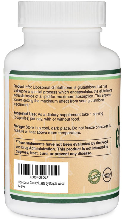 Liposomal Glutathione 500mg – 60 Vegan Capsules | Double Wood