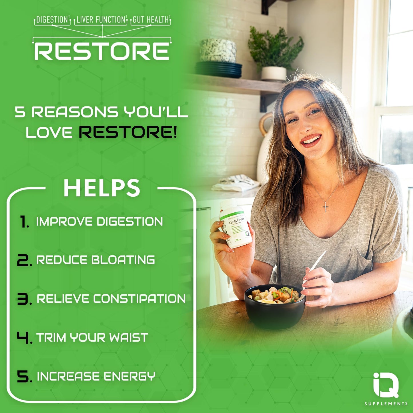 Restore 2-in-1 Colon Cleanse & Detox with Psyllium – Digestive Support