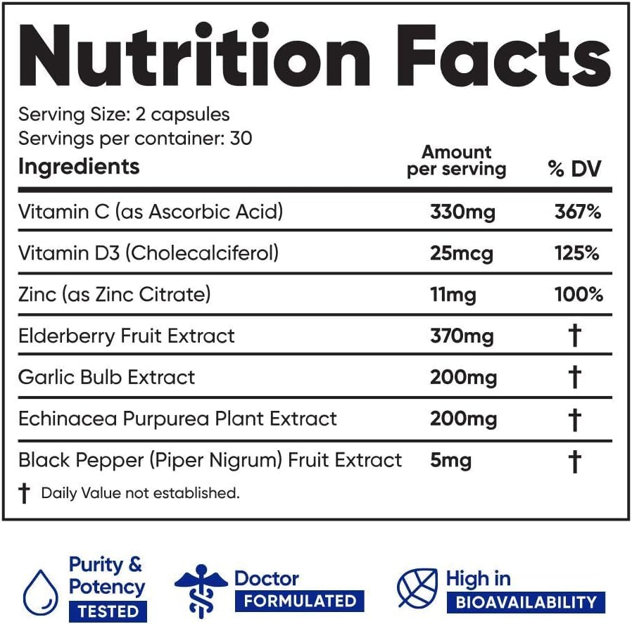 Advanced Immune Support 6-in-1 Pack (2) – Doctor-Formulated, Made in USA