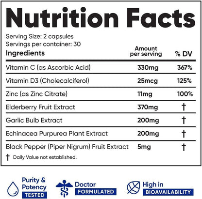 Advanced Immune Support 6-in-1 Pack (2) – Doctor-Formulated, Made in USA