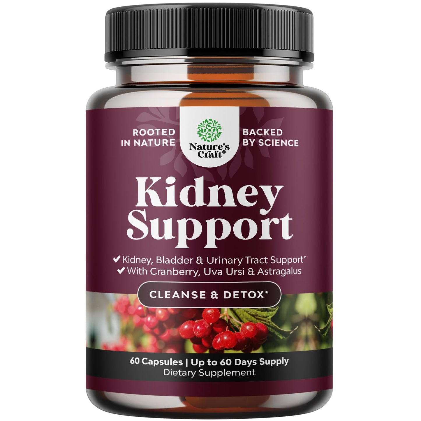 Advanced Kidney Support - Cranberry, Uva Ursi & Astragalus | 60 Capsules