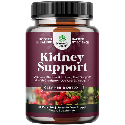 Advanced Kidney Support - Cranberry, Uva Ursi & Astragalus | 60 Capsules