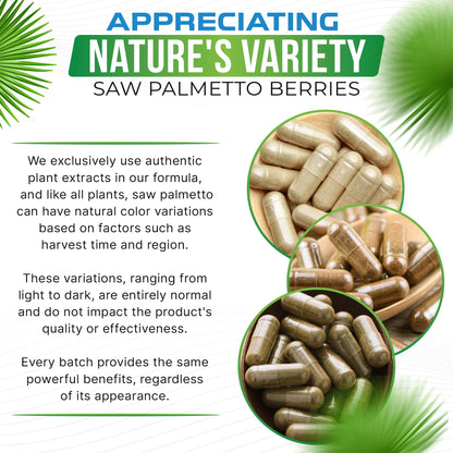 Advanced Nutrition Labs Saw Palmetto 1500 mg – Prostate Health, Hair Support & DHT Blocker | 120 Vegan Capsules