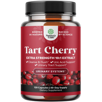 Advanced Tart Cherry Extract Capsules - 750mg | Uric Acid & Joint Support | 120 Count