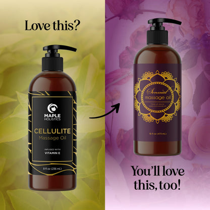 Advanced Anti-Cellulite Massage Oil – Skin Tightening & Firming for Thighs & Butt (Citrus Scent)
