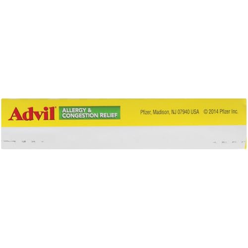 Advil Allergy and Congestion Relief Tablets – Pain Relief, Fever Reducer & Allergy Support