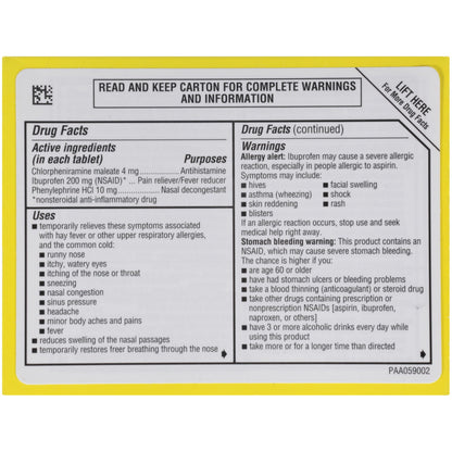 Advil Allergy and Congestion Relief Tablets – Pain Relief, Fever Reducer & Allergy Support