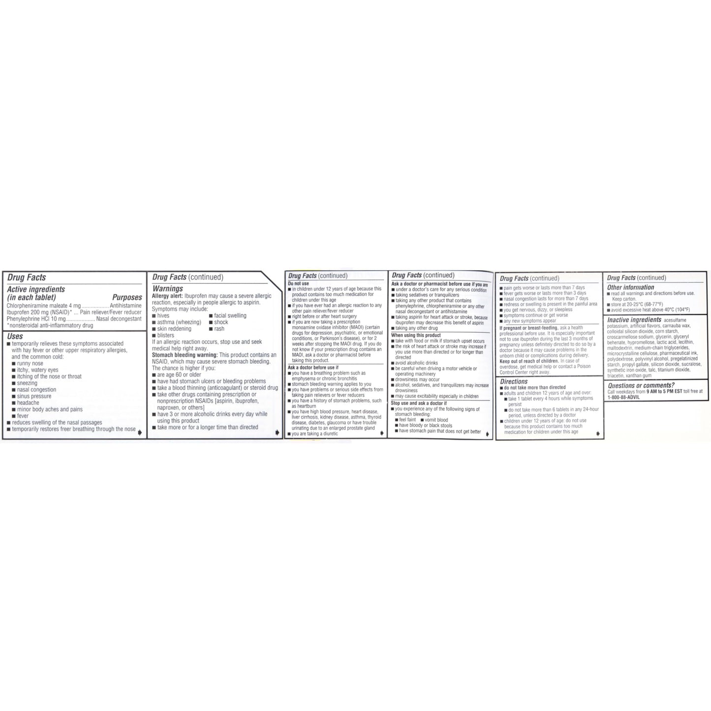 Advil Allergy and Congestion Relief Tablets – Pain Relief, Fever Reducer & Allergy Support
