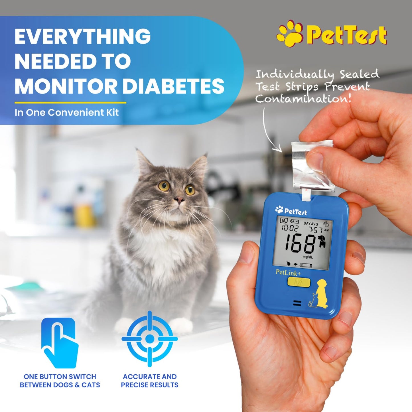 PetTest Expert Glucose Monitoring Kit for Dogs & Cats | Advocate Pettest
