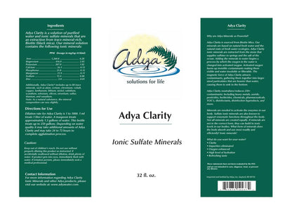Adya Clarity: All-Natural Trace Minerals for Water Purification | Authorized Dealer