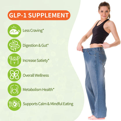 Aegisvital GLP-1 Supplements with Akkermansia Probiotic for Digestion, GLP Activate - GLP1 for Immune, GLP 1 Supplement for Women & Men, Gut Health, Energy & Metabolism Improvement, 60 Capsules
