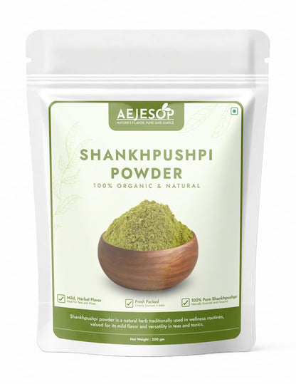 AEJESOP Shankhpushpi Powder – Memory Booster & Digestive Support Tea, 7oz (200g)