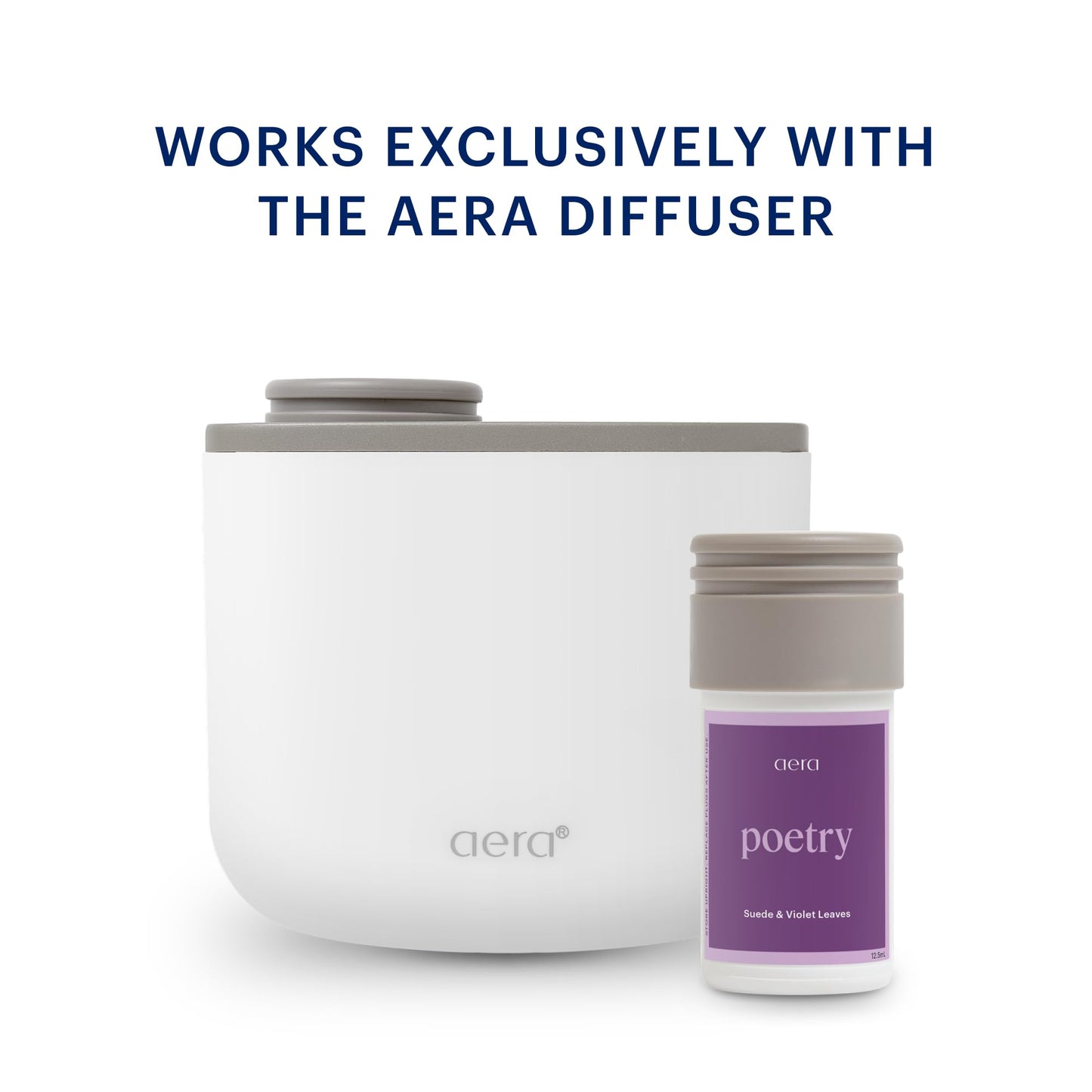 Aera Mini Poetry - Essential Oil for Home | Suede, Violet, Vetiver & Eucalyptus