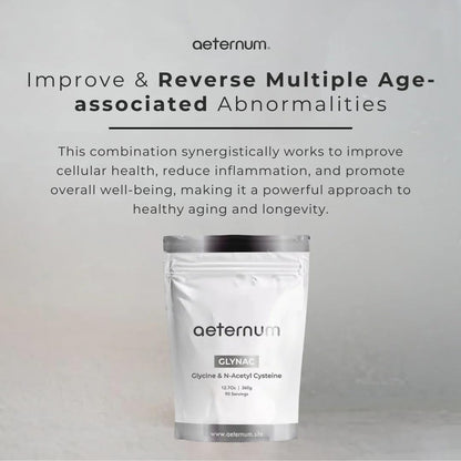 Aeternum GlyNAC Glycine & NAC Powder 360g | Purity Tested