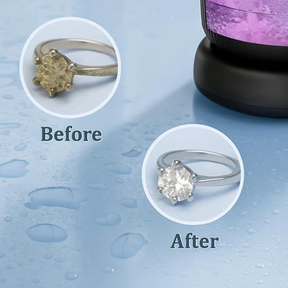 50kHz Ultrasonic Retainer Cleaner – Travel & Home, Portable Denture Cleaner