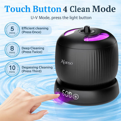 50kHz Ultrasonic Retainer Cleaner – Travel & Home, Portable Denture Cleaner