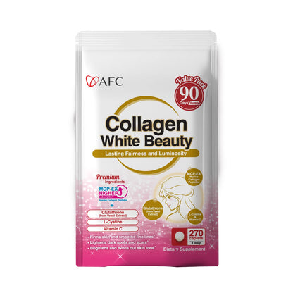 AFC Japan Collagen White Beauty – Marine Collagen, Glutathione & L-Cystine (90 Days Supply)