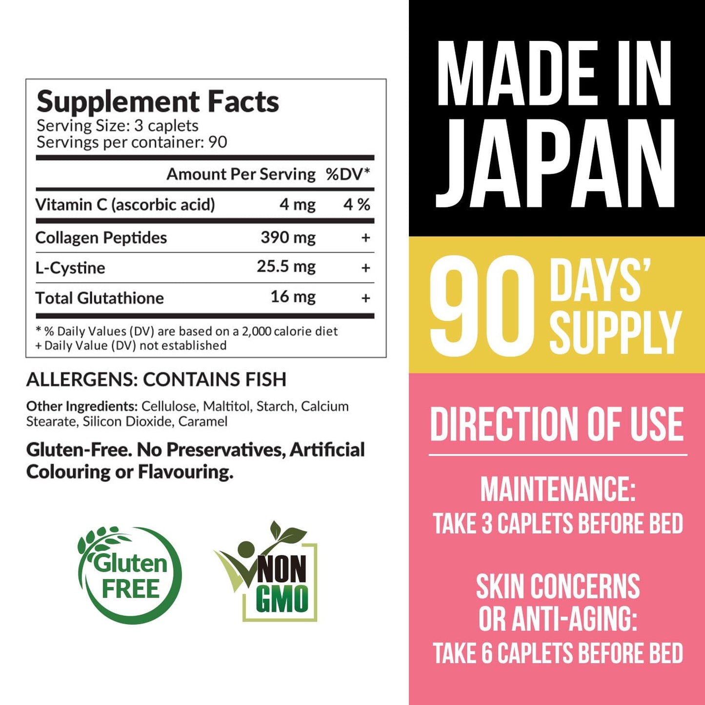AFC Japan Collagen White Beauty – Marine Collagen, Glutathione & L-Cystine (90 Days Supply)