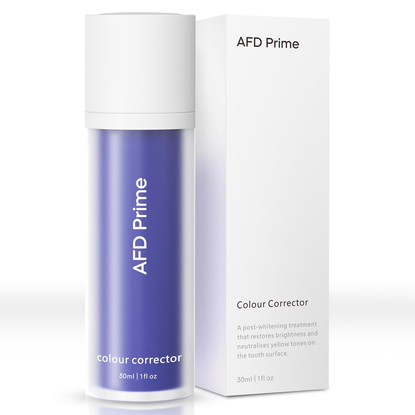 AFD Prime Purple Toothpaste – Color-Correcting, Peroxide-Free Teeth Whitening (130g)