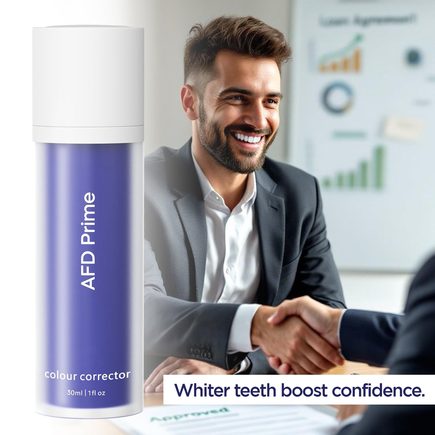 AFD Prime Purple Toothpaste – Color-Correcting, Peroxide-Free Teeth Whitening (130g)
