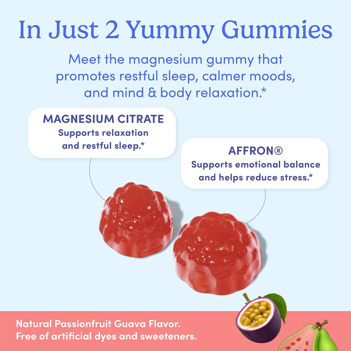 First Day Teens’ Nighttime Reset Calming Magnesium Gummies – Sleep, Mood & Energy (No Melatonin) – 60‑Day Supply