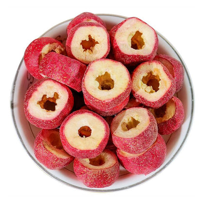 AFKCCPD Original Freeze-Dried Hawthorn – Whole Pitted 1.06lb/480g, Seedless Hollow Stem, Sour & Sweet for Tea
