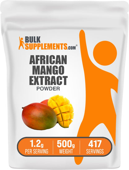 African Mango Extract Powder (Irvingia Gabonensis) - Gluten Free, 500g | BulkSupplements