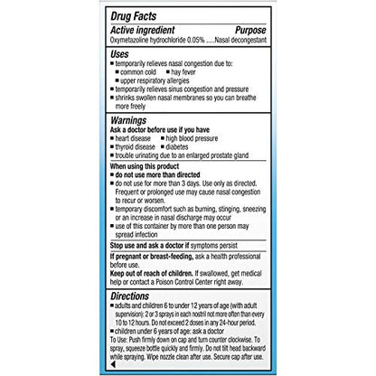 Afrin Allergy Sinus Nasal Spray - Fast 12-Hour Decongestion (Adults & 6+) 0.50 Fl Oz
