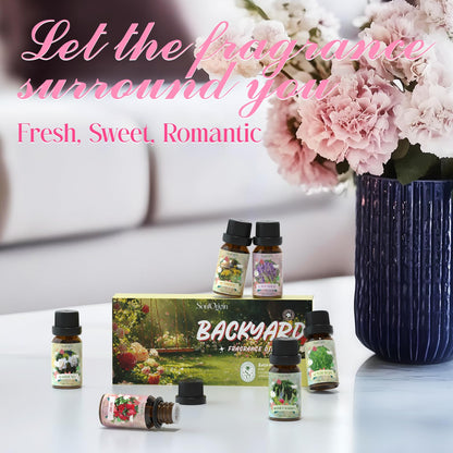 Soulorigin Backyard Fragrance Oils Set - Floral Diffuser Oils Gift (Gardenia, Rose, Lavender)