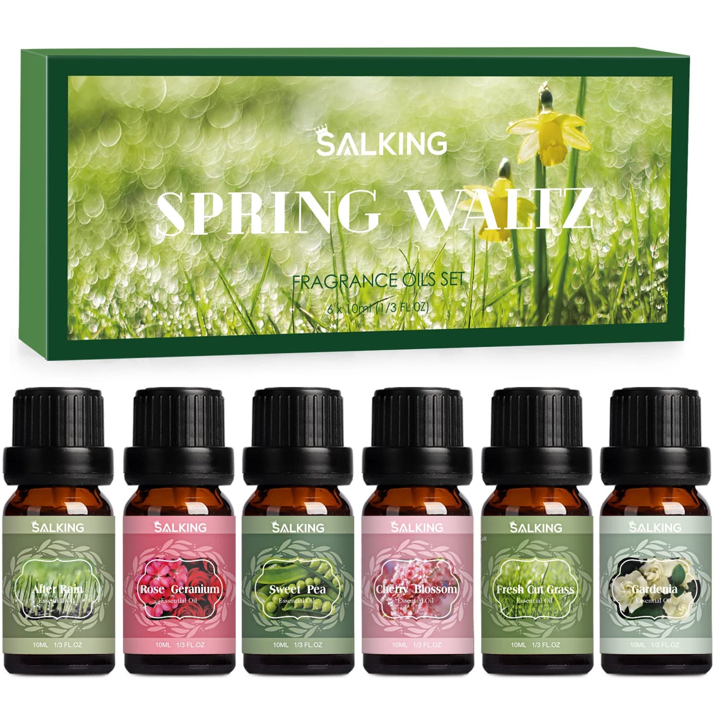 SALKING Spring Fragrance Oils Set | Premium Essential Oils Gift for Diffuser, Soap & Candle Making