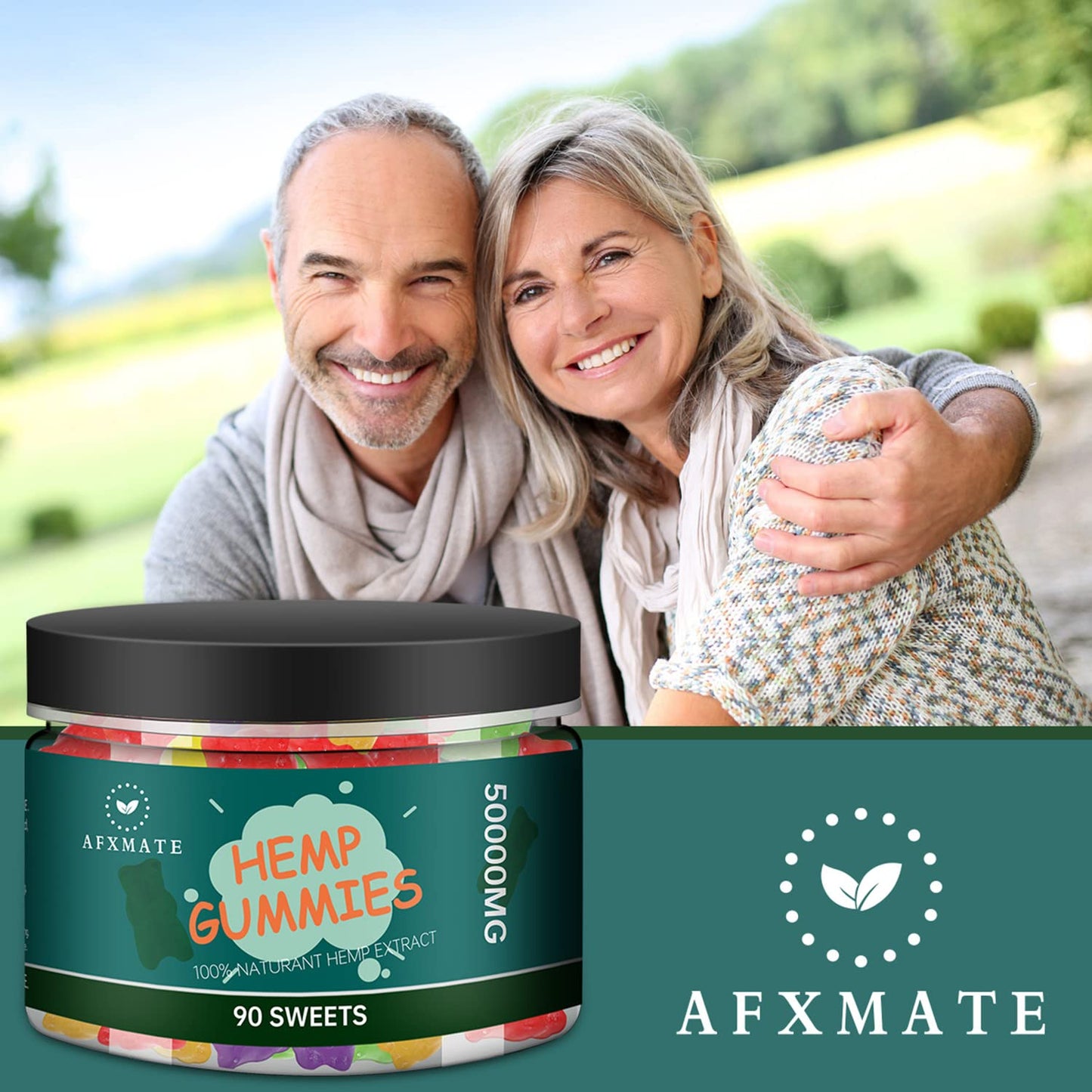 AFXMATE Hemp Gummies 50000 mg – Fruit Flavored Gummy (90 Gummies)