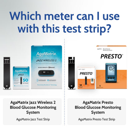 AgaMatrix Presto Test Strips – 50 Count | For AgaMatrix Presto Meter Only